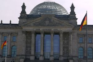 "Dem Deutschen Volke". Der Reichstag in Berlin.
