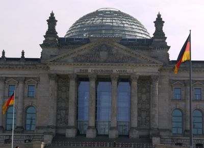 "Dem Deutschen Volke". Der Reichstag in Berlin.